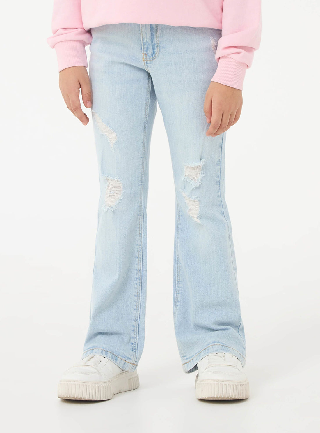 Jeans a zampa con strappi