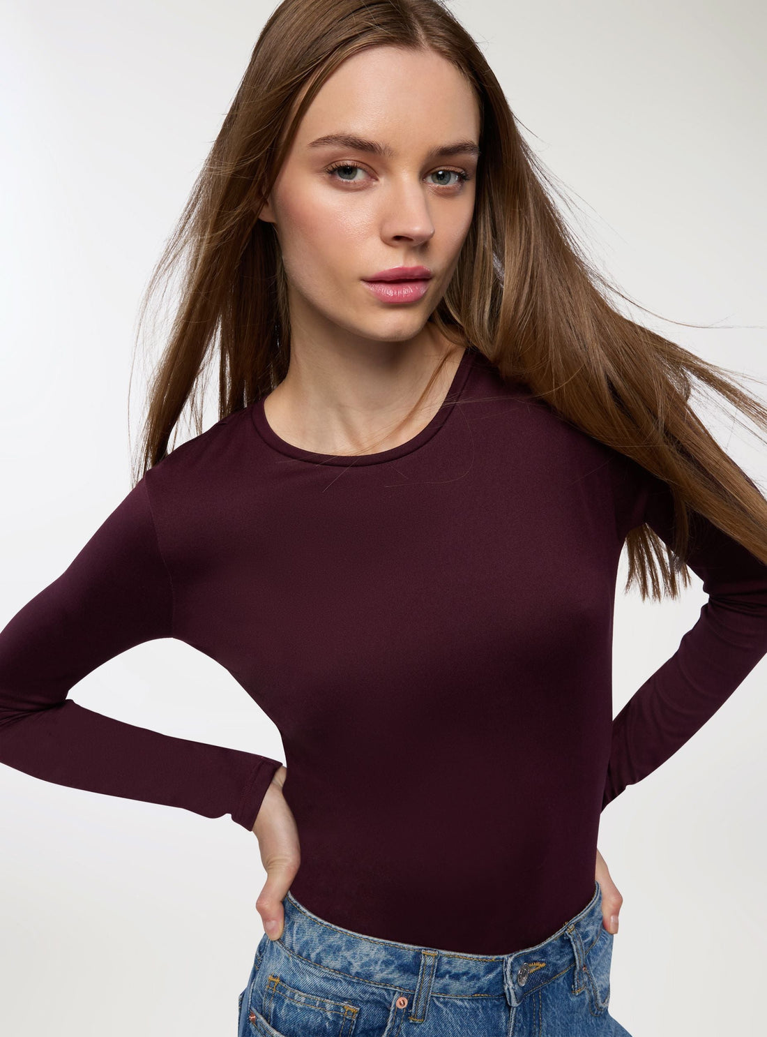 T-shirt basic tessuto caldo