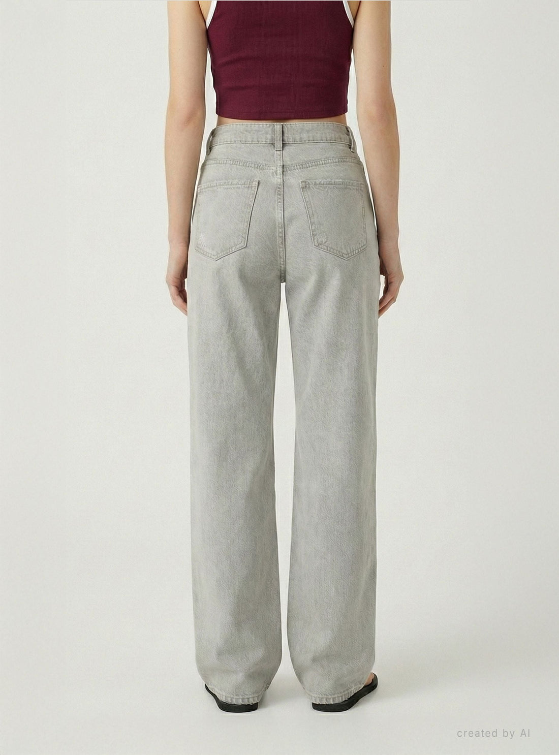 Jeans wide leg con strappi
