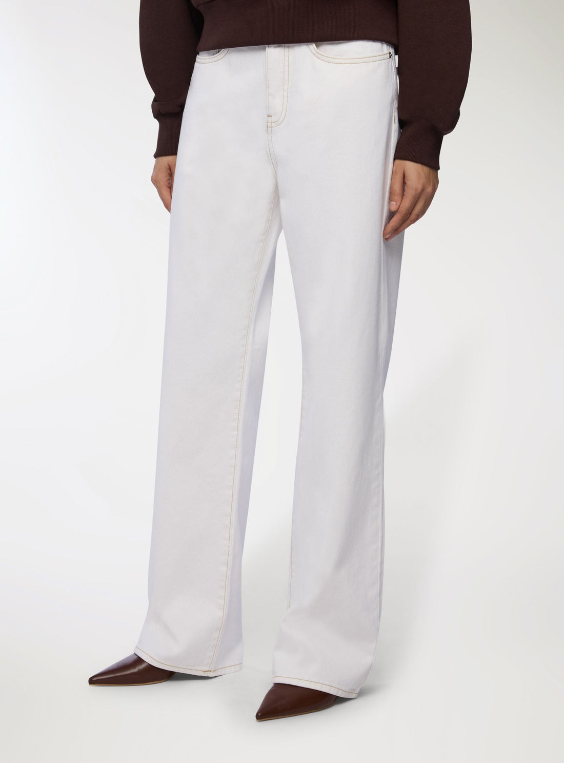 Jeans straight leg tinta unita