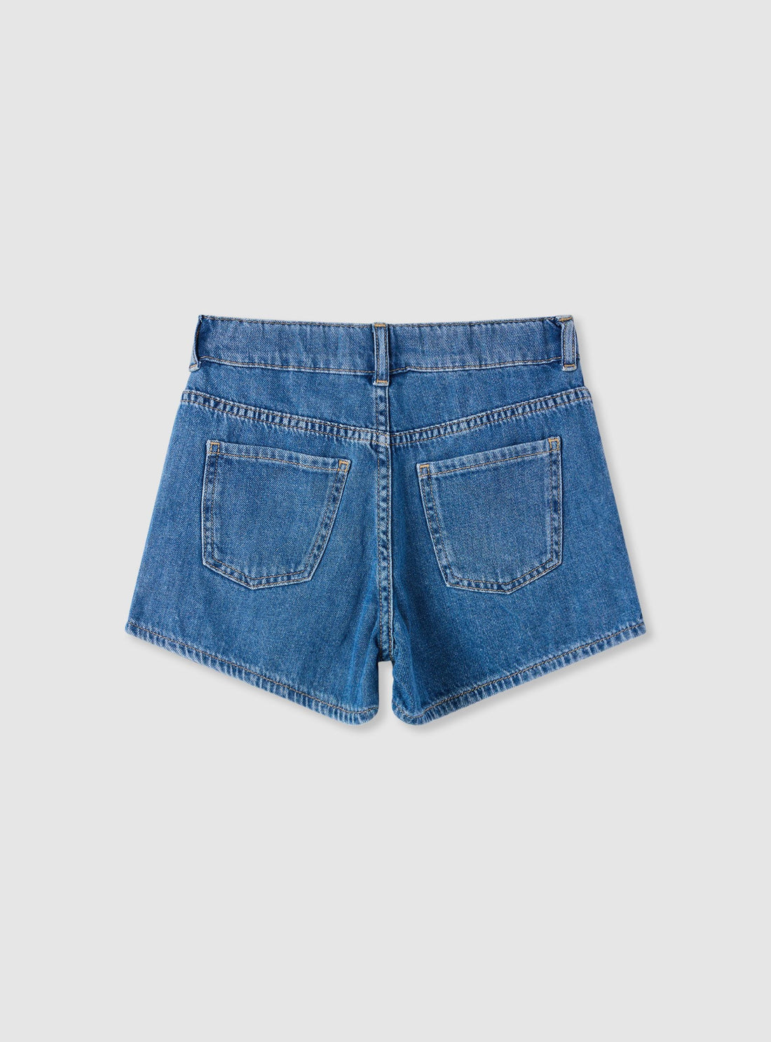 Shorts jeans con ricami tropicali