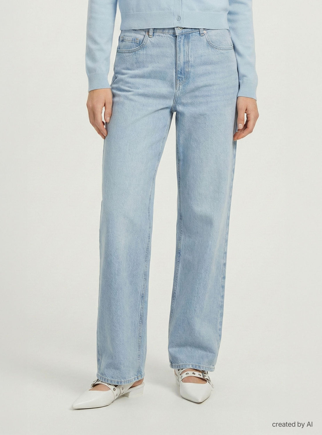 Jeans straight a tinta unita