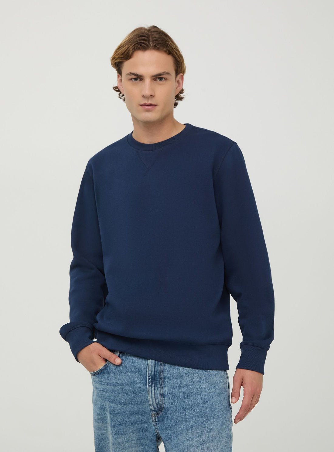 Felpa basic girocollo