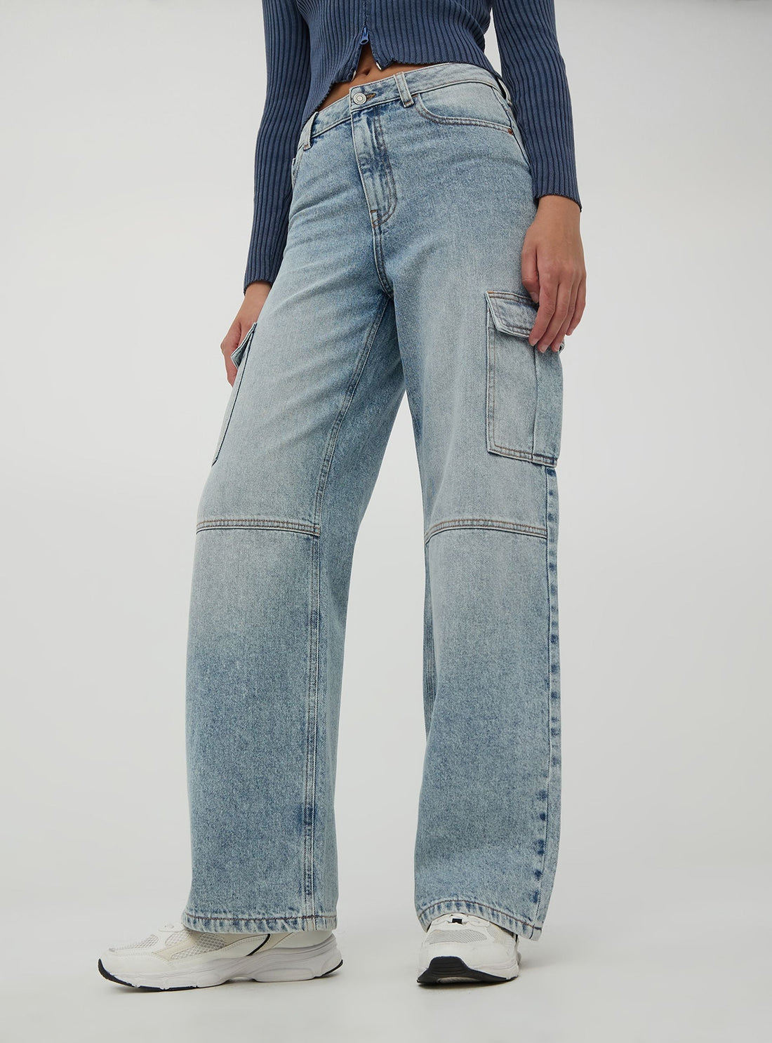 Jeans cargo acid wash