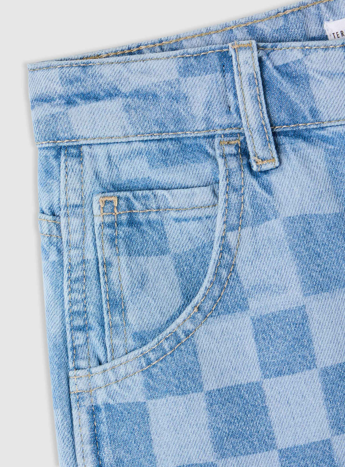 Pantaloncini jeans a quadri
