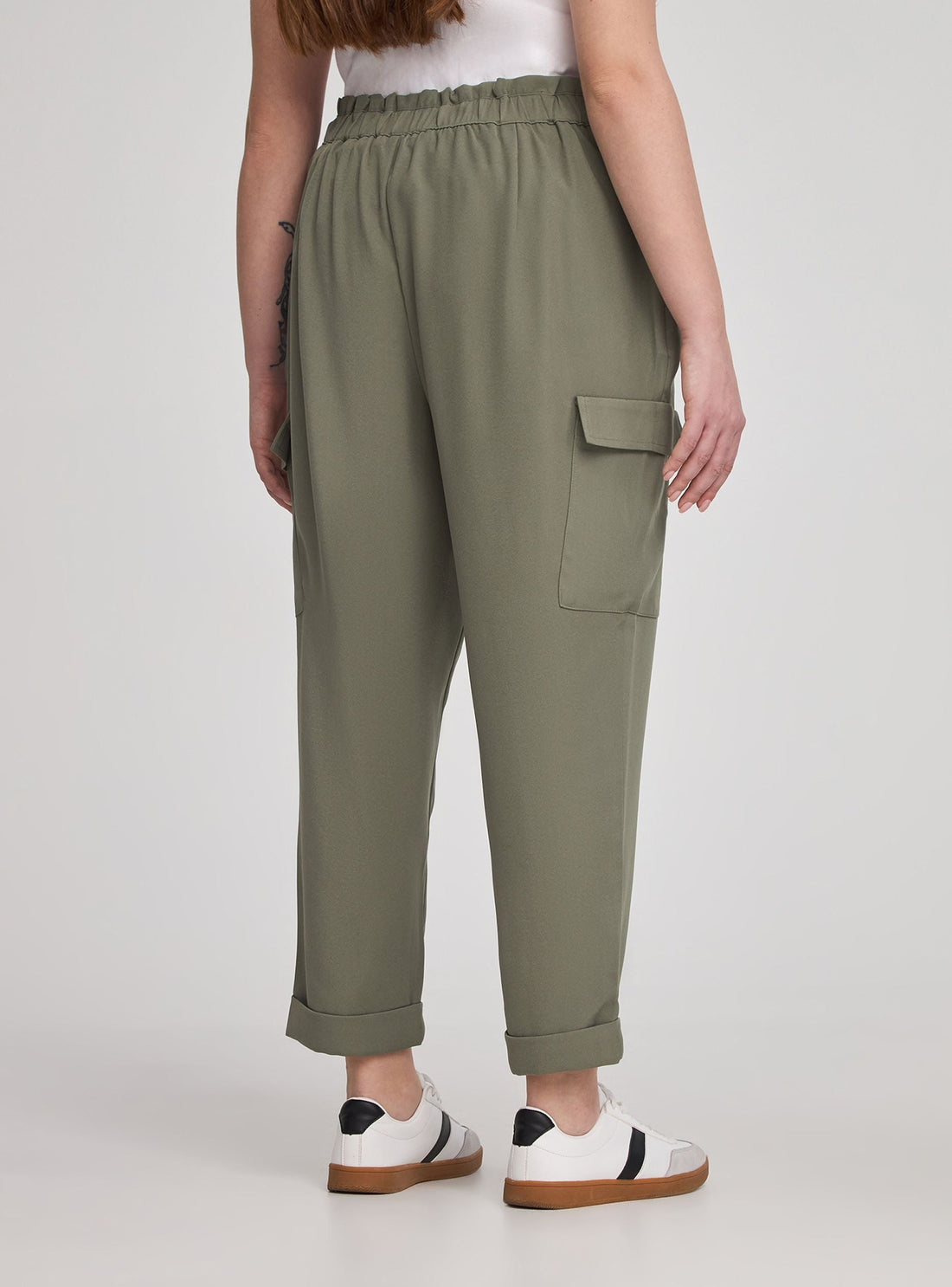 Pantalone cargo con arriccio
