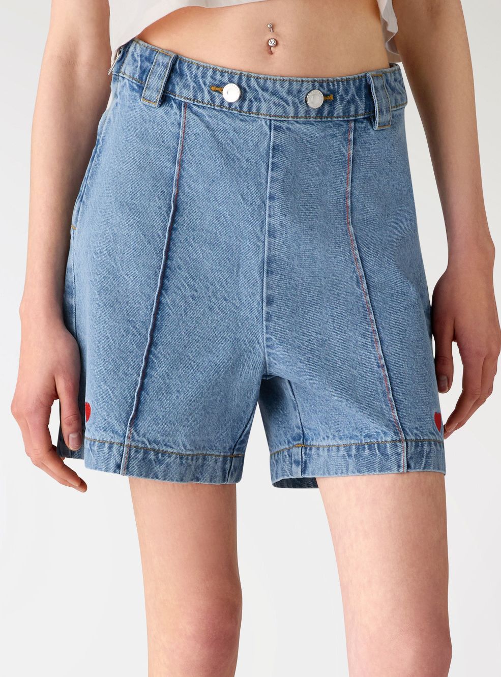 Shorts jeans con tasche a cuore TRNPOPLAB