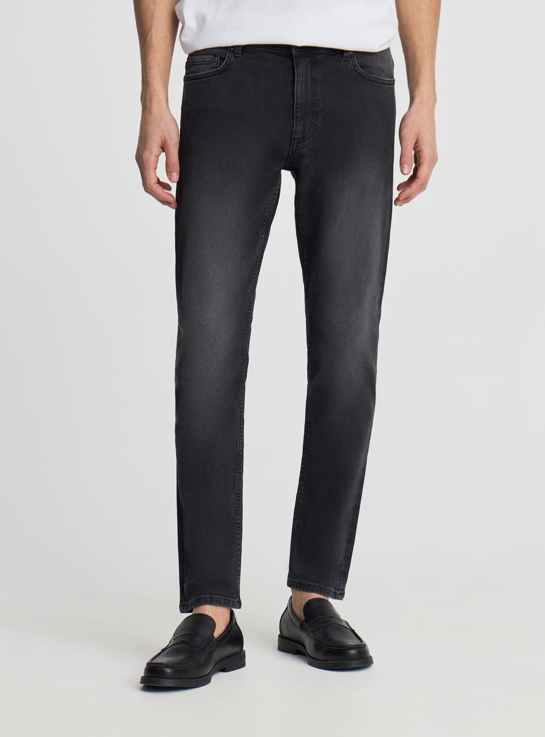 Jeans skinny a tinta unita